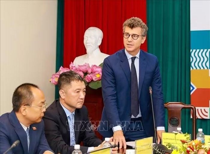 Ông Jonathan Wallace Baker, Trưởng Đại diện UNESCO tại Việt Nam phát biểu. Ảnh: Khánh Hoà/TTXVN