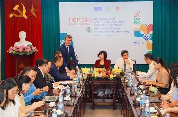 Quang cảnh buổi họp báo. Ảnh: Khánh Hoà/TTXVN