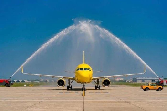 Tàu bay Airbus 321 mang số hiệu VN-A292 dự kiến đưa vào khai thác từ ngày 1/10 tới. Ảnh: Mỹ Yến.
