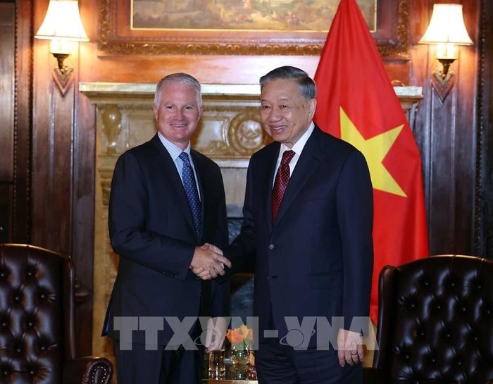 Tổng Bí thư, Chủ tịch nước Tô Lâm tiếp ông Chip Kaye, Chủ tịch Tập đoàn Warburg Pincus. Ảnh: Thống Nhất – TTXVN
