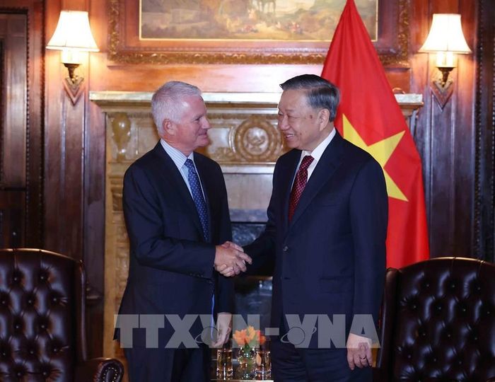 Tổng Bí thư, Chủ tịch nước Tô Lâm tiếp ông Chip Kaye, Chủ tịch Tập đoàn Warburg Pincus. Ảnh: Thống Nhất – TTXVN