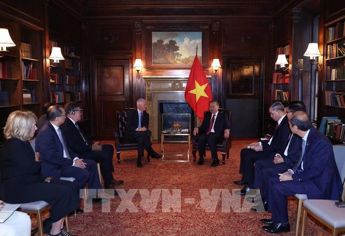 Tổng Bí thư, Chủ tịch nước Tô Lâm tiếp ông Chip Kaye, Chủ tịch Tập đoàn Warburg Pincus. Ảnh: Thống Nhất – TTXVN