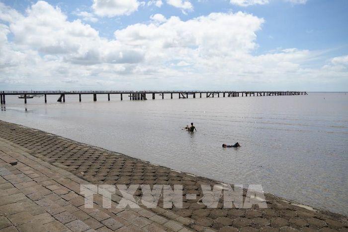 Khu du lịch biển Tân Thành, một trong những điểm du lịch nổi tiếng ở tỉnh Đồng Tháp. Ảnh: Công Trí - TTXVN