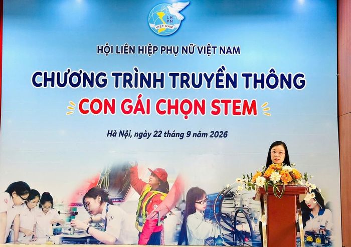 Bà Nguyễn Thị Thu Hiền, Phó Chủ tịch Hội LHPN Việt Nam, phát biểu tại chương trình. Ảnh: Bảo Lâm
