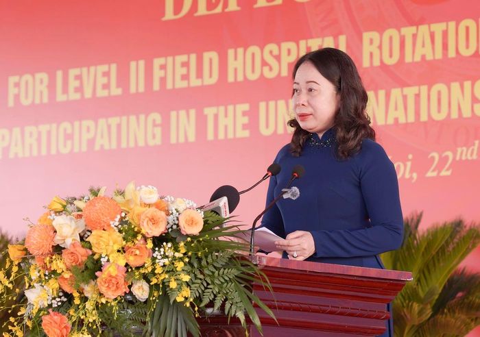 Bí thư Trung ương Đảng, Phó Chủ tịch nước Võ Thị Ánh Xuân phát biểu