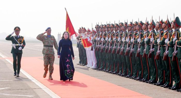 Bí thư Trung ương Đảng, Phó Chủ tịch nước Võ Thị Ánh Xuân dự Lễ xuất quân