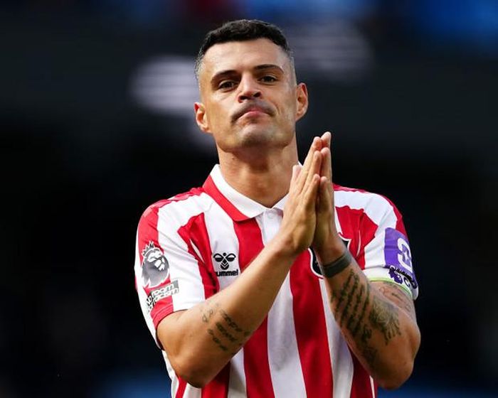 Granit Xhaka đã thừa nhận lấy chứng nhận tiêm phòng Covid giả khi đang thi đấu cho Arsenal. Ảnh: Martin Rickett/PA