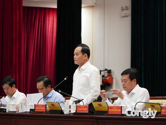 Bí thư Thành ủy TP.HCM Trần Lưu Quang phát biểu.