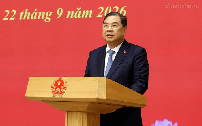 Phó Thủ tướng Thường trực Phạm Gia Túc phát biểu giao nhiệm vụ Ảnh: chinhphu.vn/Phương Nguyên