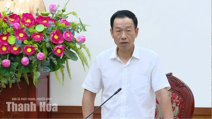 Phó Chủ tịch UBND tỉnh Lê Quang Hùng phát biểu chỉ đạo tại hội nghị.