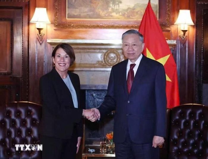 Tổng Bí thư, Chủ tịch nước Tô Lâm tiếp Hiệu trưởng Trường Kinh doanh Stanford - Ảnh: TTXVN