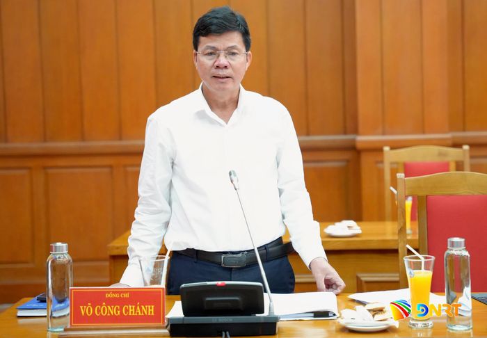 Trưởng ban Nội chính Thành ủy Võ Công Chánh phát biểu tại buổi làm việc. Ảnh: T.CÔNG