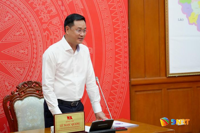 Bí thư Thành ủy Lê Ngọc Quang phát biểu kết luận tại buổi làm việc. Ảnh: T.CÔNG