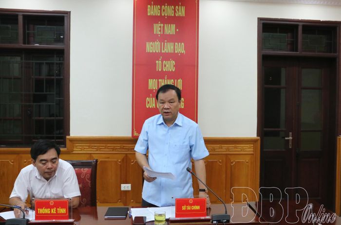 Lãnh đạo Sở Tài chính báo cáo tại buổi làm việc.