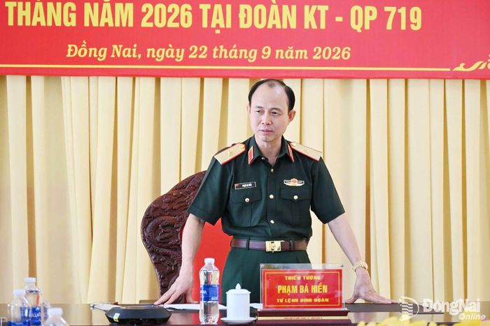 Thiếu tướng Phạm Bá Hiền, Tư lệnh Binh đoàn kết luận kiểm tra tại Đoàn Kinh tế quốc phòng 719.