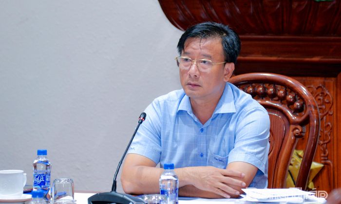Đồng chí Nguyễn Phước Thiện chủ trì buổi làm việc.