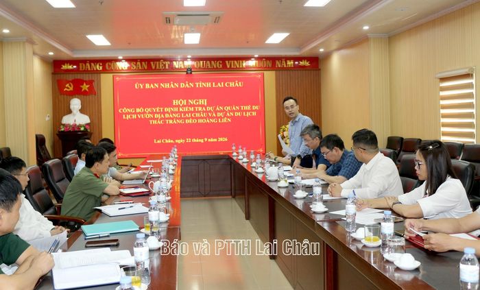 Hội nghị công bố quyết định kiểm tra 2 dự án: quần thể du lịch Vườn Địa Đàng Lai Châu và du lịch thác trắng đèo Hoàng Liên.