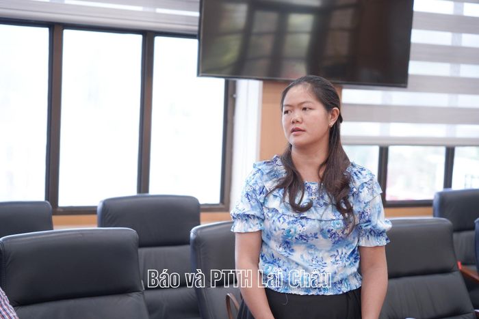 Đại diện chủ thể OCOP phát biểu tại buổi giám sát.