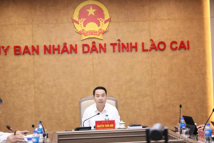 Đồng chí Nguyễn Tuấn Anh - Chủ tịch Ủy ban nhân dân tỉnh phát biểu kết luận chỉ đạo.