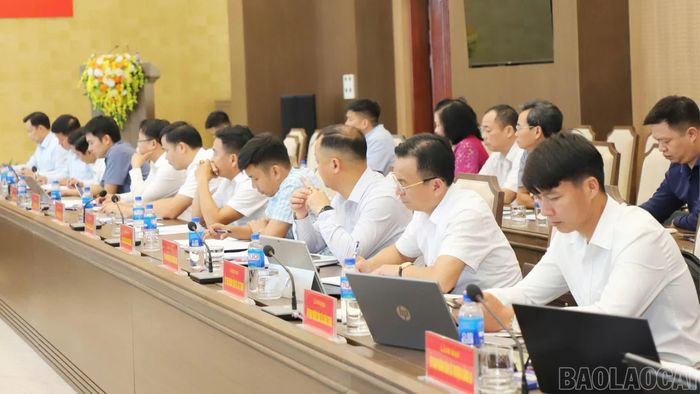Đại biểu dự buổi làm việc.