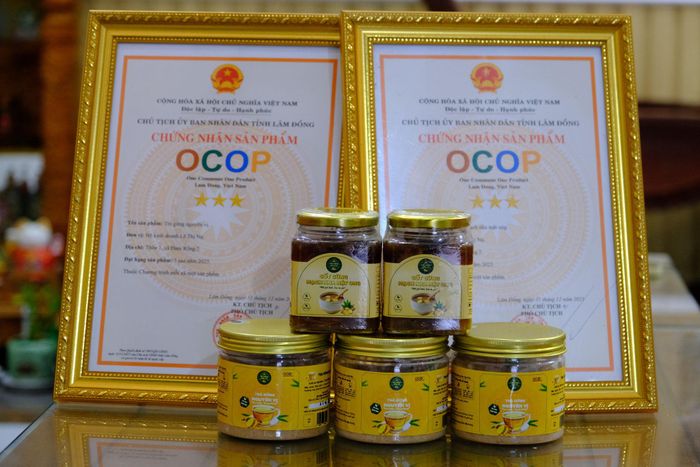 Hai sản phẩm OCOP 3 sao mở thêm cơ hội để cơ sở đưa sản phẩm từ gừng tiếp cận thị trường