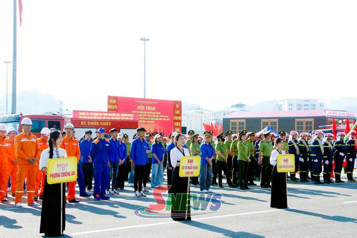 Các đơn vị tham gia cuộc tổng duyệt.
