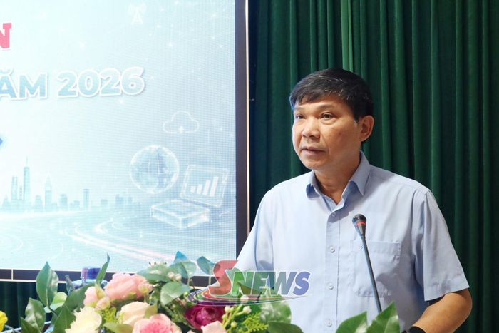Lãnh đạo Sở Khoa học và Công nghệ phát biểu tại lớp tập huấn.