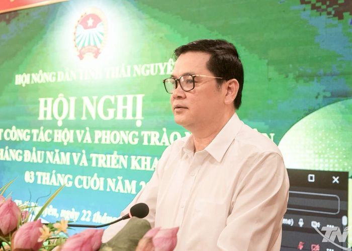 Lãnh đạo Hội Nông dân tỉnh phát biểu tại Hội nghị.