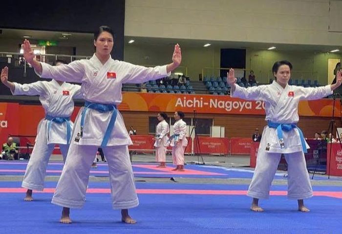 Ngọc Nhi cùng đồng đội có ngày thi đấu ấn tượng tại ASIAD 20. (Ảnh: Quang Tuyến). 