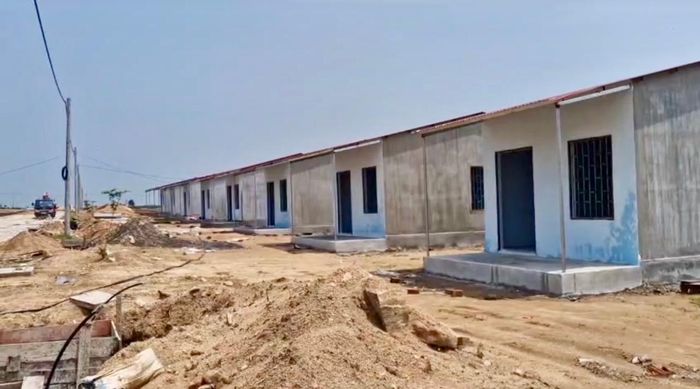 Một trong những khu tái định cư ở khu vực phía Tây tỉnh.
