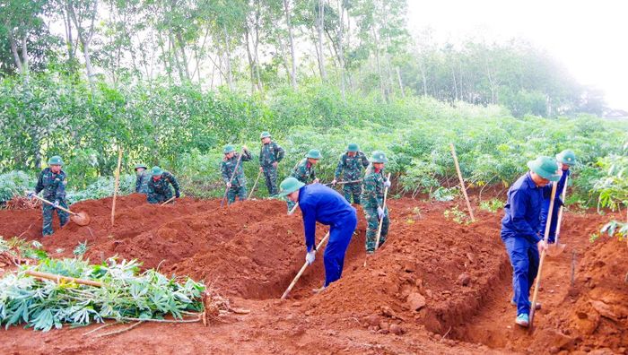 Đội Tìm kiếm, quy tập hài cốt liệt sĩ số 2, Phòng Chính trị, Bộ Chỉ huy quân sự tỉnh Quảng Trị tiến hành tìm kiếm hài cốt 11 liệt sĩ đặc công hy sinh trong trận đánh ngày 29/4/1965 tại khu vực Dốc Miếu.