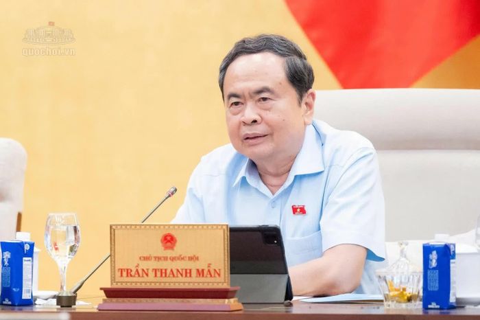 Chủ tịch Quốc hội Trần Thanh Mẫn phát biểu. Ảnh: Quochoi.vn