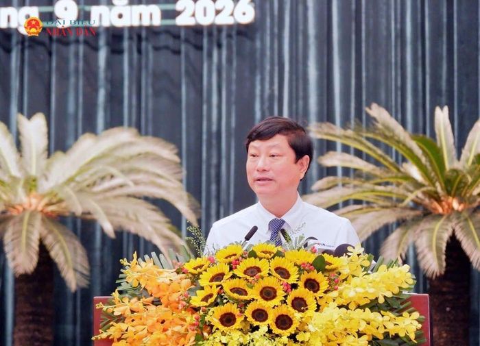 Phó Bí thư Thành ủy, Chủ tịch HĐND thành phố Hồ Chí Minh Võ Văn Minh phát biểu khai mạc Kỳ họp thứ Năm, HĐND thành phố. Ảnh: Hoa Lê