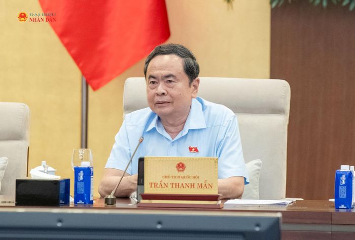 Chủ tịch Quốc hội Trần Thanh Mẫn phát biểu tại phiên họp