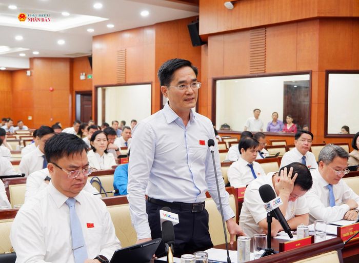 Giám đốc Sở Xây dựng TP. Hồ Chí Minh Trần Quang Lâm phát biểu. Ảnh: Hoa Lê