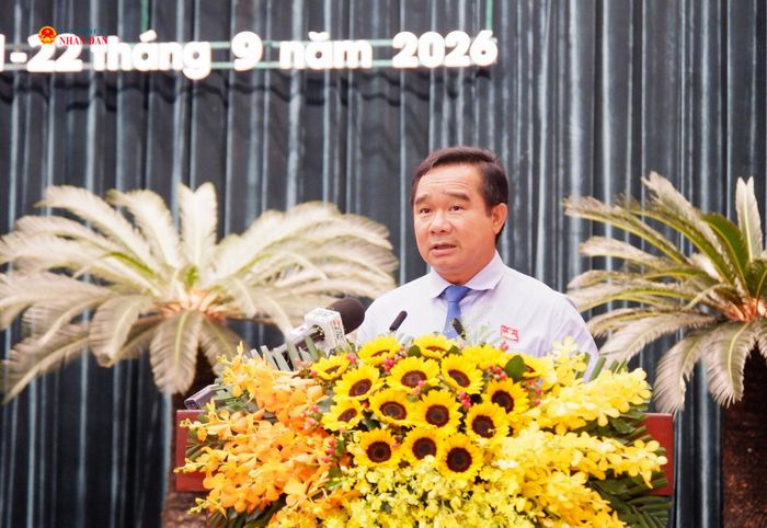 Chủ tịch UBND TP. Hồ Chí Minh Nguyễn Văn Được phát biểu. Ảnh: Hoa Lê