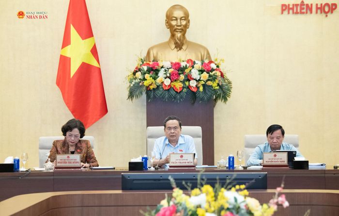 Chủ tịch Quốc hội Trần Thanh Mẫn chủ trì phiên họp. Ảnh: Lâm Hiển