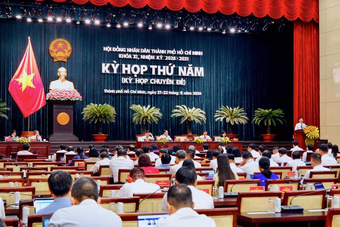 Quang cảnh Kỳ họp thứ Năm, HĐND thành phố Hồ Chí Minh. Ảnh: Hoa Lê