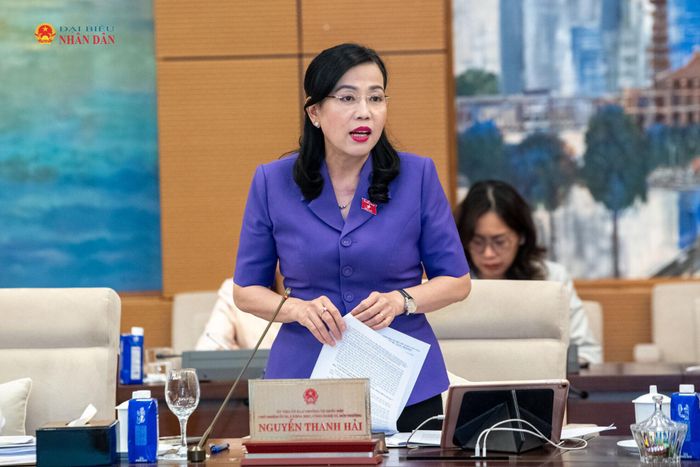 Chủ nhiệm Ủy ban Khoa học, Công nghệ và Môi trường Nguyễn Thanh Hải phát biểu