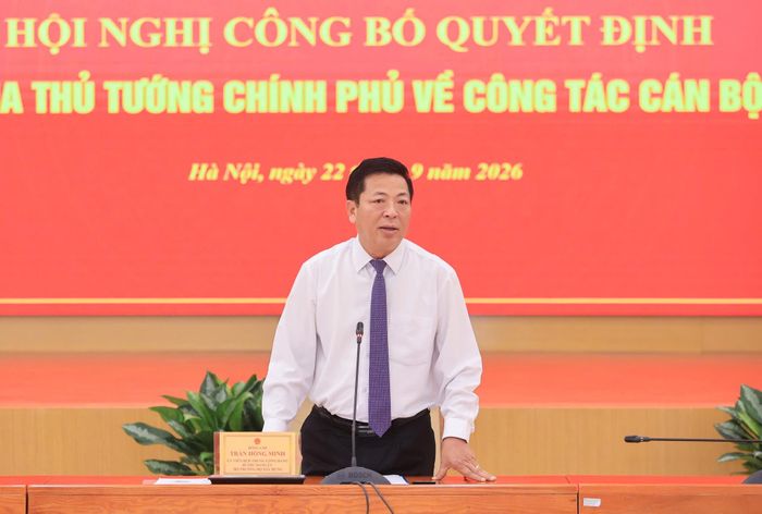 Bộ trưởng Bộ Xây dựng Trần Hồng Minh phát biểu tại buổi lễ