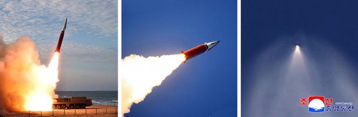 Hệ thống vũ khí được Triều Tiên thử nghiệm ngày 20/9. Ảnh: KCNA