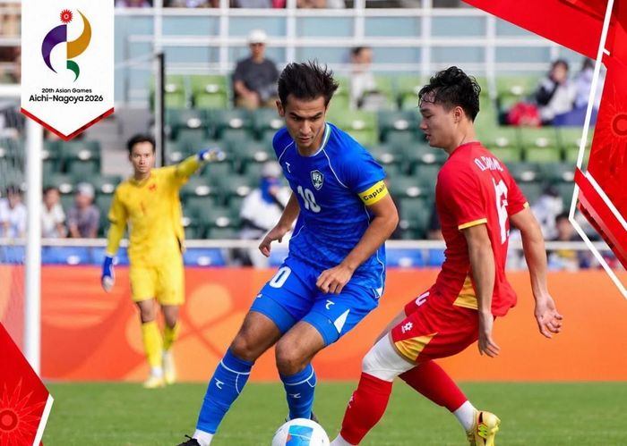 Hiệp một khép lại với tỷ số 1-0 nghiêng về U23 Uzbekistan. Ảnh: ASEAN FOOTBALL