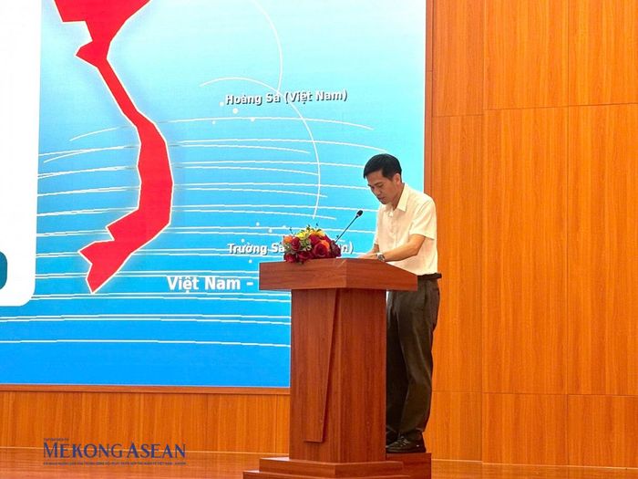  PGS.TS Nguyễn Anh Cường, Trường Đại học Khoa học Xã hội và Nhân văn, Đại học Quốc gia Hà Nội chia sẻ tại sự kiện. Ảnh: Thu Trang/Mekong ASEAN 
