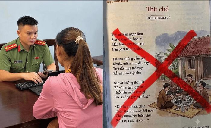 Chị L.T.N.L. làm việc với Công an xã Quỳ Châu.
