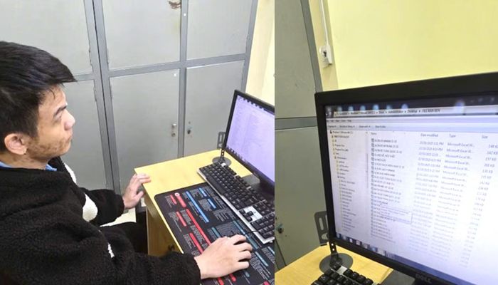 Qua kiểm tra, Cơ quan điều tra đã phát hiện hàng trăm dữ liệu cá nhân bị hai đối tượng lưu trữ trong máy tính cá nhân.