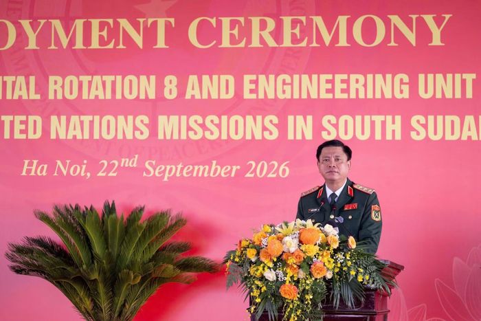 Thứ trưởng Nguyễn Trường Thắng phát biểu tại buổi lễ.