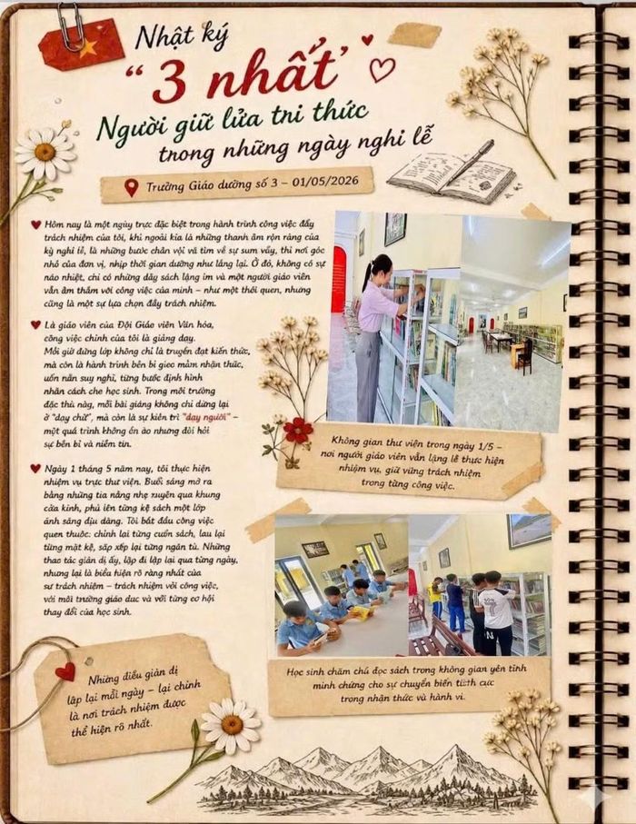 Những trang “Nhật ký Ba nhất” được viết bằng những việc làm bình dị của thầy trò Trường Giáo dưỡng số 3.