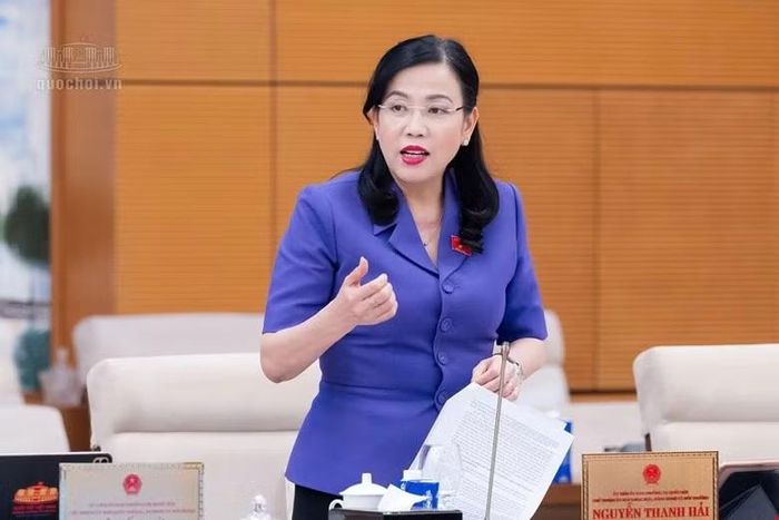 Chủ nhiệm Uỷ ban Khoa học, Công nghệ và Môi trường Nguyễn Thanh Hải phát biểu tại phiên họp.