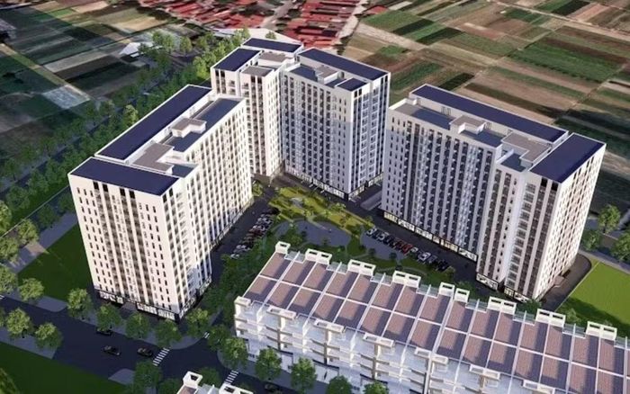 612 căn hộ nhà ở xã hội thuộc dự án Khu nhà ở Minh Đức (xã Mê Linh, Hà Nội) dự kiến mở bán, cho thuê và cho thuê mua từ ngày 24/10. Ảnh phối cảnh dự án.