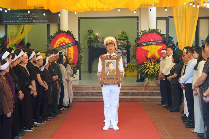 Trang trọng tổ chức Lễ truy điệu liệt sĩ Nguyễn Xuân Ngọc. Ảnh: Ngân Nguyễn